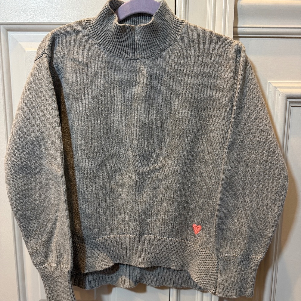 Girls' Crewcuts Gray Mock Neck Sweater